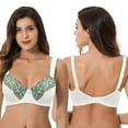 thumbnail image 3 of Curve Muse Womens Plus Size Minimizer Underwire Unlined Bra with Embroidery Lace-2Pack-BUTTERMILK,SERENITY-34B, 3 of 7