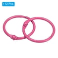 thumbnail image 3 of Unique Bargains 30mm Loose Leaf Binder Rings, 12 Pack 2.2mm Metal Flash Card Book Binding Rings for Key Chain Card, Pink, 3 of 7