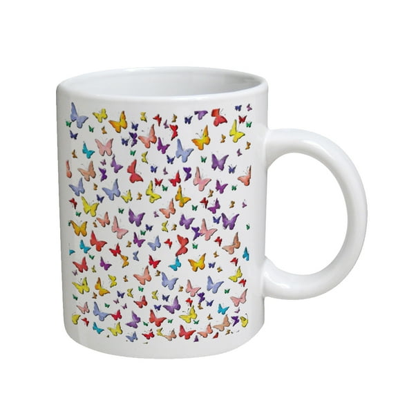 KuzmarK Coffee Cup Mug 11 Ounce - Butterfly Wings