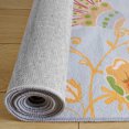 thumbnail image 5 of Noahas Floral Patterned Washable Living Room Area Rug - 4x6 Non-Slip Low Pile Rug for Office Bedroom Laundry Room Kid Room , Blue, 5 of 7