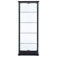 thumbnail image 6 of Delphinium 5-shelf Clear Glass Curio Display Cabinet Black, 6 of 11