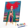 thumbnail image 2 of DIY pintura acrílica codificada pintura al óleo por números chica pelirroja Kit de pintura regalos Likrtyny Arte deco, 2 of 9