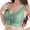 Green, variant on Women's Front Open Bra Traceless Adjustable Machine Washable Fixed Cup Bra Vest Bra