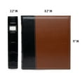 thumbnail image 6 of Bellagio-Italia 3-Ring Office Binder - Brown - Leather - 225-Sheet Storage Capacity - File Storage for Presentations, Documents - Blank Index Plate on Spine for Custom Labeling - 3 Pack, 6 of 7