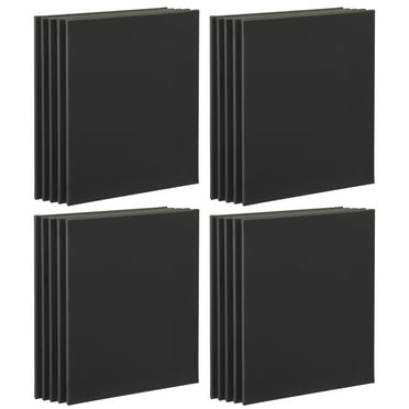 5 Count (20 total) 16” x 20” Black Super Value Canvas by Artist's Loft - Acid Free Cotton Canvas for Paint - Acrylic - & Oils - Bulk 4 Pack