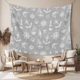 thumbnail image 2 of Nautical Grey Large Tapestry for Bedroom Wall Hanging Tapestry, Retro Sailing Boat Map Anchor Rudder Ceiling Backdrop Tapestries Poster Blanket Wall Decor for Teens Room Living Room Dorm 86" x 104", 2 of 8