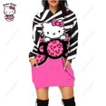 thumbnail image 1 of Hello Kitty Sweat à Capuche Imprimé, Vêtements pour Femmes, Blouses en Polyester, Manches Longues, Poches, Pull Décontracté, 1 of 7