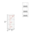 thumbnail image 3 of Modoc Bookcase in Melamine with Open Storage, White, 3 of 7