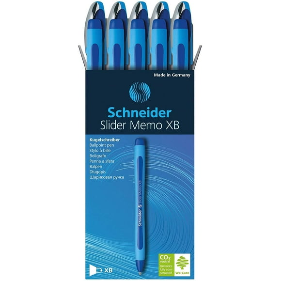Schneider Pen, Slider MEMO XB (Extra Broad), Pack of 10, Blue (150203), Violet