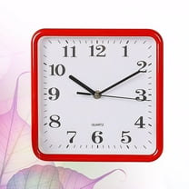 FRCOLOR Square Wall Clock Simple Wall Decorative Clock Art Decor Wall Clock for Home Office Living Room Bedroom (Random Color, No Battery)
