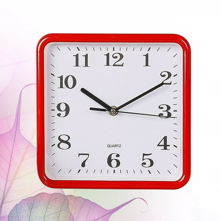 FRCOLOR Square Wall Clock Simple Wall Decorative Clock Art Decor Wall Clock for Home Office Living Room Bedroom (Random Color, No Battery)
