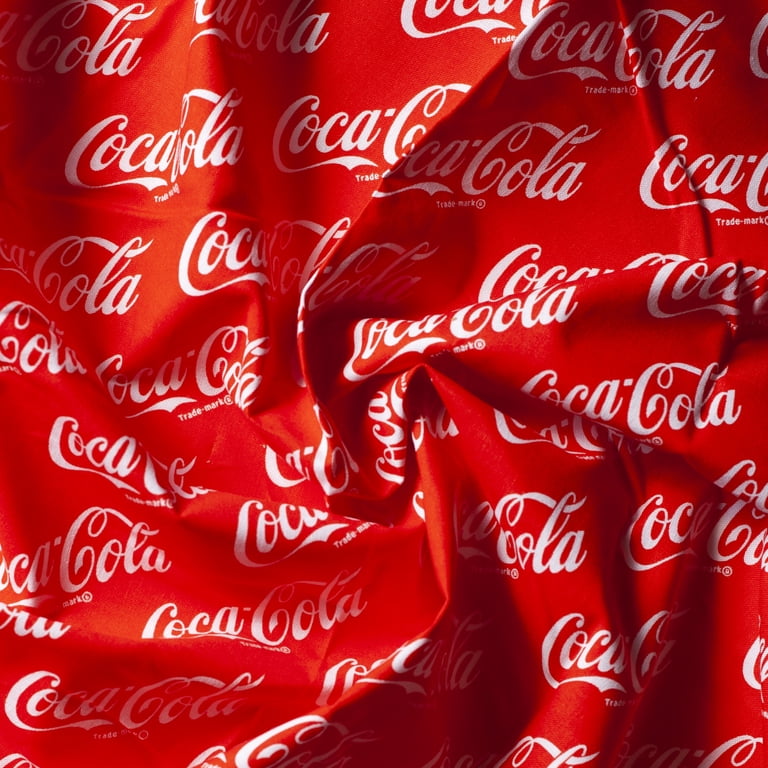 Coca-Cola Logo, 1 Yard Sewing & Craft Fabric Licensed by the Yard
