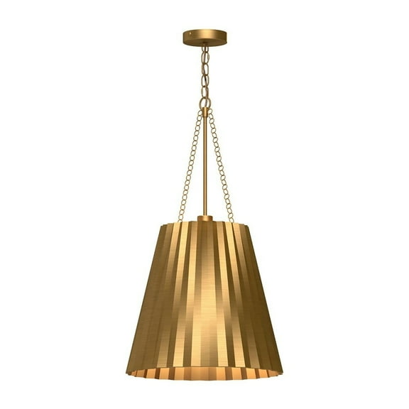 PD528116AG-Alora Lighting-Plisse - 1 Light Pendant-27.25 Inches Tall and 16 Inches Wide-Aged Gold Finish    -Traditional Installation