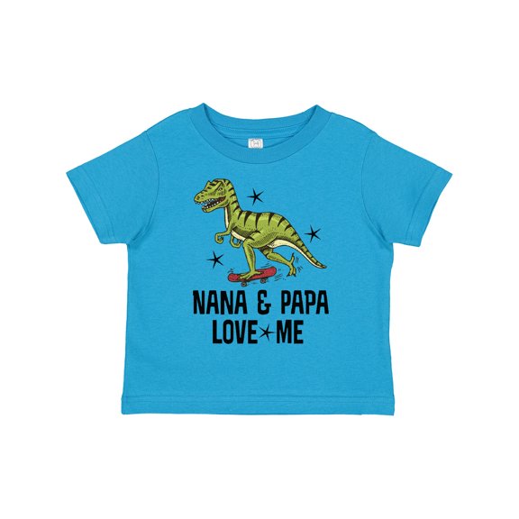 Inktastic Nana and Papa Love Me Dinosaur Grandson Boys Toddler T-Shirt