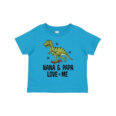 

Inktastic Nana and Papa Love Me Dinosaur Grandson Gift Toddler Boy Girl T-Shirt