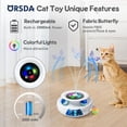 thumbnail image 3 of Cat Toy, 3-in-1 Automatic Interactive Electronic Moving Ambush Feather, Fluttering Butterfly, Track Balls, USB Rechargeable Powered Smart Indoor Exercise Kicker, 3 of 4