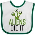 thumbnail image 3 of Inktastic Aliens Did It Boys or Girls Baby Bib, 3 of 4