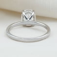 thumbnail image 5 of Rosec Jewels Oval Lab Diamond Ring 2 Ct - Big Solitaire Engagement Ring - EF-VS Grade Certified, 925 Sterling Silver, US 4.00, 5 of 8
