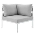 thumbnail image 6 of Modway Harmony 8-Piece  Sunbrella® Outdoor Patio All Mesh Sectional Sofa Set in Gray Gray, 6 of 10