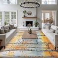 thumbnail image 3 of 6'x9' Area Rugs, Fall Forest Indoor Outdoor Area Rug for Living Room Bedroom, Watercolor Orange Branches Washable Bathroom Rugs Kitchen Floor Carpet Mats Home Decor Aesthetic, 3 of 8