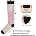 thumbnail image 3 of Coolnut Pink Christmas Snowflake Compression Socks Women Men Knee High Stockings for Sports, Running, Travel 1Pair Gift, 3 of 7