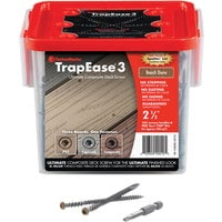 Fastenmaster TrapEase 3, #10 x 2-1/2 In. Brown Ultimate Composite Deck Screw (350 Ct. Pail)