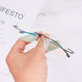 thumbnail image 6 of Unisex Classic Ultralight Frameless Frame Far Sight Eyewear Reading Glasses Presbyopia Eyeglasses Anti Blue-ray SILVER STRENGTH +1.00, 6 of 8