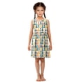 thumbnail image 6 of Girls Dress Colorful Christmas Tree Sleeveless Dress for Girls Hem A-Line Casual Sundress, 6 of 7
