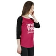 thumbnail image 2 of Inkmeso Women Raglan Tshirt Sarcastic Quote Im Not Weird Im Limited Edition Graphic Top, 2 of 9