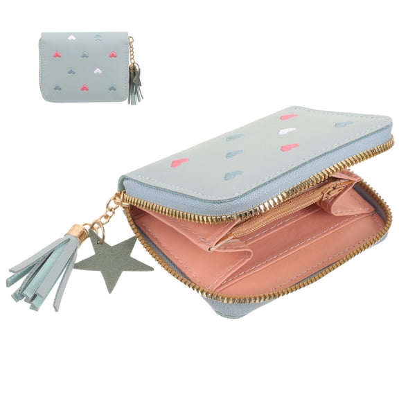 FRCOLOR  Ladies Small Wallet Imitation Leather Money Clip Miss