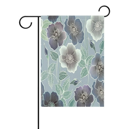 Shabby Chic Outdoor POPCreation Shabby Chic Poppy Garden Flag Beautiful Flower Outdoor Flag Home Party 28x40 inches ()