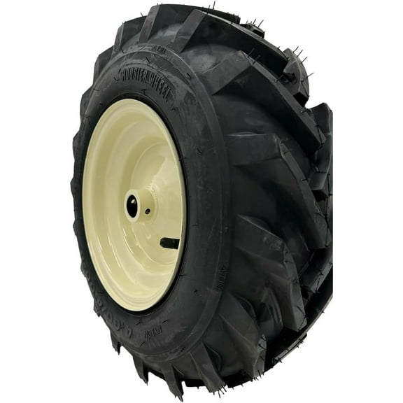 4.80x4-8 Tiller Wheel - 1" Axle - Compatible with Cub Cadet, Troy-Bilt