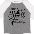 thumbnail image 4 of Inktastic I Put a Spell on Oma and Opa Witch Hat and Broom Boys or Girls Long Sleeve Baby Bodysuit, 4 of 5