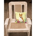 thumbnail image 2 of Carolines Treasures BB6135PW1818 Easter Eggs Bull Terrier Red White Fabric Decorative Pillow, 2 of 2
