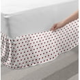 thumbnail image 2 of Diamonds Bed Skirt, Dotted Rhombus Patterned Backdrop with Traditionally Cut Stones Composition, Elastic Bedskirt Dust Ruffle Wrap Around for Bedding Decor, 4 Sizes, Blue Grey Ruby, by Ambesonne, 2 of 2