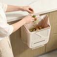 thumbnail image 4 of Collapsible Hanging Trash Can Space Saving Cabinet Door Bin Lightweight garbage can for Kitchen Bathroom Camping(Beige-30x25cm), 4 of 4