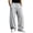 Light Gray, variant on FGVCTG Men's Baggy Sweatpants, Solid Color Elastic Drawstring Wide Leg Jogging Pants with Pockets, Open Bottom Casual Sweat Pants for Everyday Wear Light Gray M