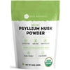 Psyllium Husk Powder Organic by Kate Naturals. Perfect for Baking, Keto Low Carb Bread and Consuming with Water. Fine Grind. Gluten-Free & Non-GMO. Large Resealable Bag (12oz).