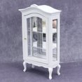 thumbnail image 2 of Mueble de casa de muñecas en miniatura, vitrina blanca con parte superior curvada, 2 of 3