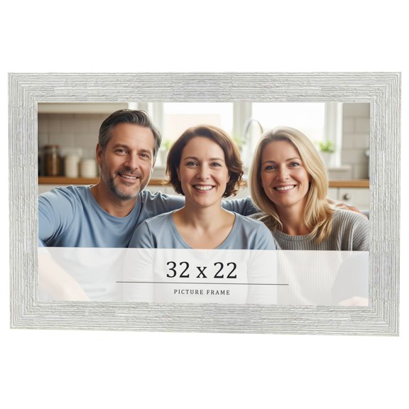 32x22 Frame White Real Wood Picture Frame Width 1.5 inches | Interior Frame Depth 0.5 inches | Barn