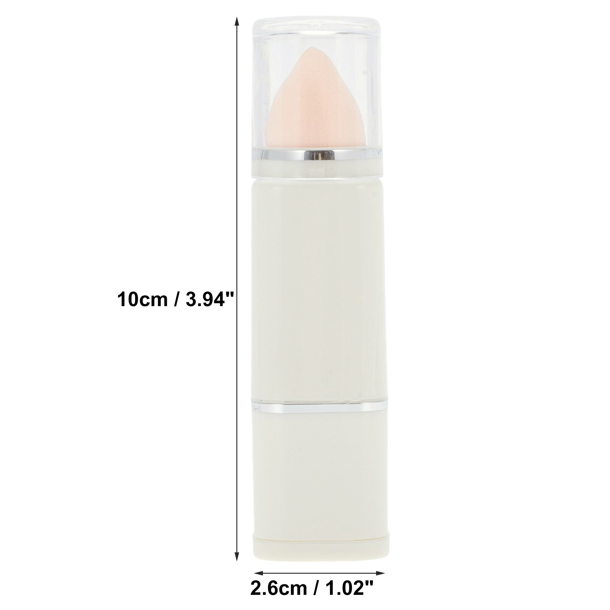 Unique Bargains 1 Pc Square 2 in 1 Cosmetic Brush for Everyday Makeup White