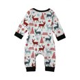 thumbnail image 2 of Cute Contrast Color Tops and Elk Print Trousers Parent-child Pajamas, 2 of 8