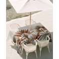thumbnail image 2 of 54x80 Inch Outdoor Tablecloth with Umbrella Hole Zipper Rectangle Brown Palm Trees Rectangular Tablecloths Outside Waterproof Tropical Summer Botanical Seaside Patio Table Cloth Cover for Picnic, 2 of 8