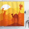 thumbnail image 1 of Ambesonne Travel Shower Curtain, Camel Orange Monochrome Art, 69"Wx75"L, Yellow and Orange, 1 of 2