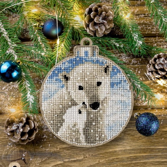 Cross-stitch kits on wood FLW-016