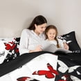 thumbnail image 5 of Manfei Boys Girls Flying Butterflies Full Size Comforter Sets 3-Piece,Happy Valentine's Day Bedding Comforter Set,Romantic Lover Couple Lightweight Bedding Sets,Ultra Soft Home Decor,Reversible, 5 of 8