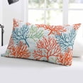thumbnail image 5 of Ocean Coral Throw Pillow Cover 12 x 20 Inch Decorative Pillow Cover Abstract Boho Gradient Coastal Polka Dots Lumbar Pillowcase Seasonal Rectangle Cushion Case for Couch Sofa Bed Living Room, 5 of 7