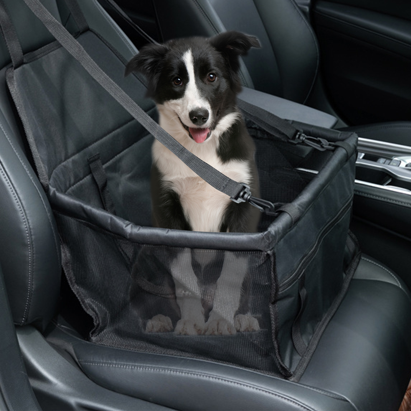 Car Pet Booster Seat, Portable Travel Breathable Size Dog Car Seat Fits