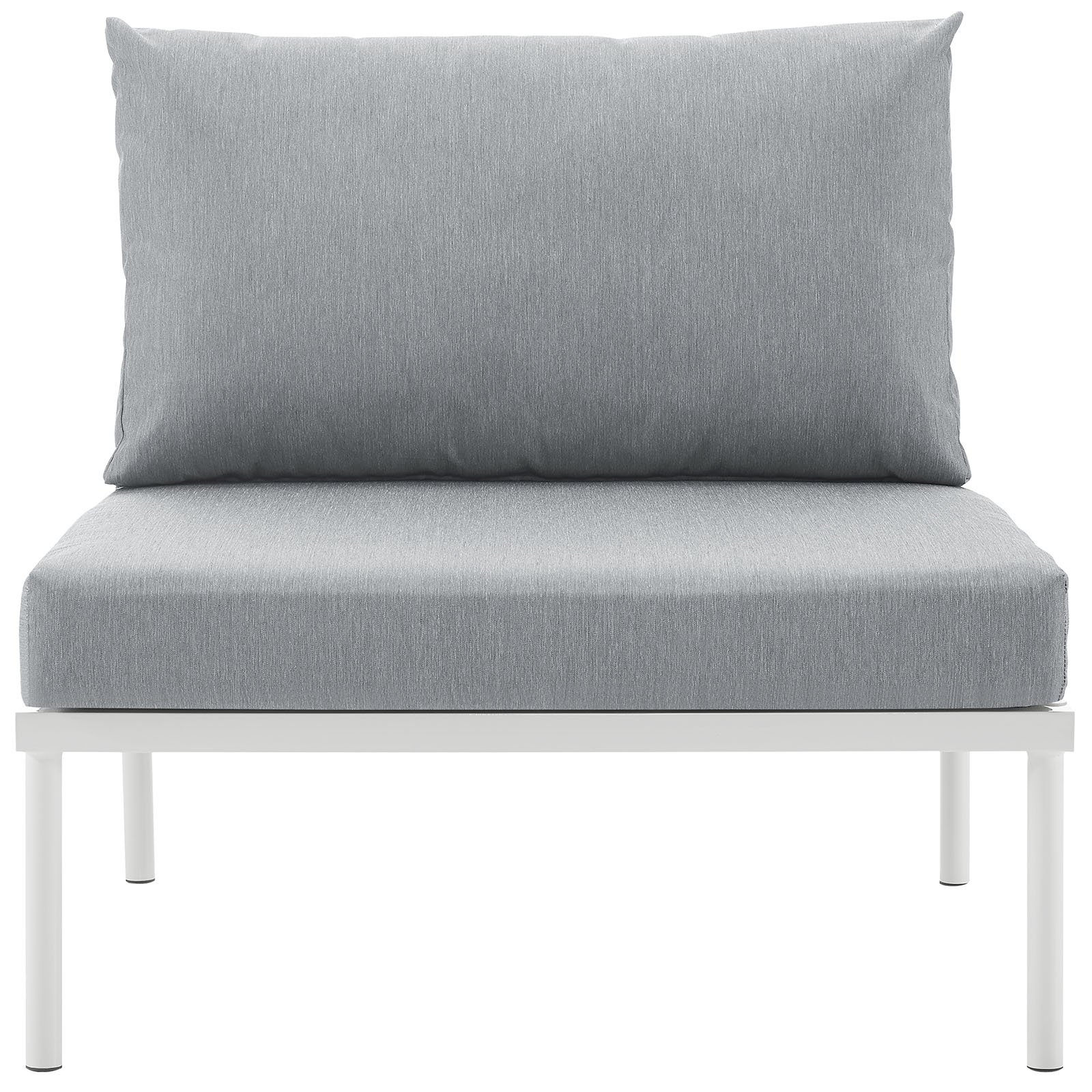 Modern Contemporary Urban Design Outdoor Patio Balcony Lounge Chair, Grey White Gray, Rattan - image 5 of 5