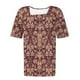 thumbnail image 4 of Camisetas Casuales de las Mujeres, Manga Corta Plisada, Camiseta Superior para las Mujeres, 4 of 6